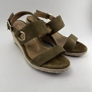 Vionic Vero Damen-Sandalen Jute braun Größe 8,5 Fersenriemen Keilabsatz Mikro-Wildleder - Bild 1 von 21