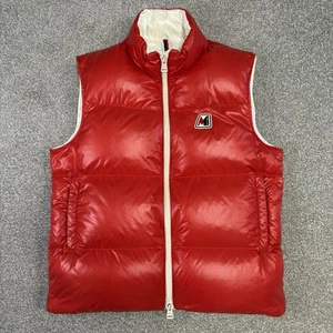 Moncler Monginevro Weste Rot Größe 3 M/L 100% Original - Bild 1 von 14