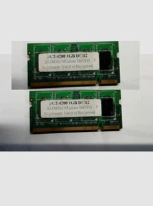 2Pcs 1Gb PC2-4200 ECC Unbuffered 533MHZ DDR2 RAM MEMORY(PC2-4200) - Picture 1 of 3