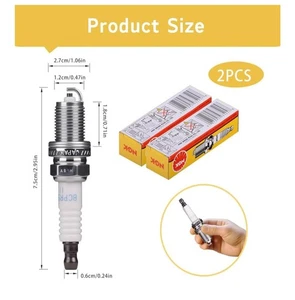 "2-Pack BCR5ES-11 Spark Plugs – Universal High Performance Replacement for NGK F - Picture 1 of 6
