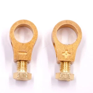 Copper,Car Battery Terminal Wire Cable Clamp Top Post Terminal Positive Negative - Picture 1 of 12