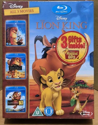 *Brand New & Sealed* Disney Classic Lion King 1, 2 & 3 Blu-ray Trilogy Box Set - Image 1 of 2