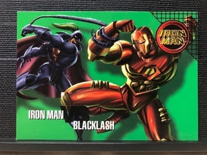 1996 Marvel Vision Fleer/Skybox Card #95 Iron Man v Blacklash Embossed (NM) - Picture 1 of 12