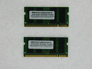 4GB (2X2GB) DDR2 MEMORY RAM PC2-5300 SODIMM 200-PIN - Picture 1 of 1