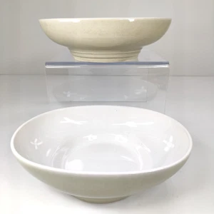 Pair of 10" Oval Vegetable Serving Bowls "Cappuccino" by Pfaltzgraff Sage Green - Picture 1 of 6