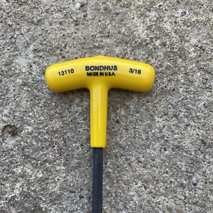 Bondhus 13110 T Handle Ball End 3/16” Hex Allen Key Wrench 2” T-Handle - Picture 1 of 4