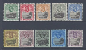 JUEGO DE 10 ST. HELENA GV 1912-16 COMO NUEVO LIGERAMENTE BISAGRAS SG 72/81 - Imagen 1 de 2