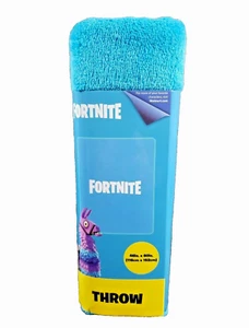 Manta Fortnite Logotipo Videojuego Azul/Blanco Felpa Tiro Suave 46"x 60" NUEVO - Imagen 1 de 2