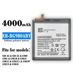 Batterie de remplacement pour Samsung Galaxy S20 5G SM-G981U1 EB-BG980ABY - Photo 1 sur 4