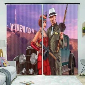 Great Assassin Couples 3D Blockout Photo Print Curtain Fabric Curtains Window - Imagen 1 de 10