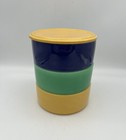 Vintage Fiestaware Kitchen Kraft Set of 3 Stacking Refrigerator Dishes w/Lid