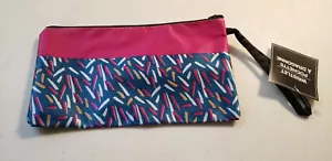 Wallet Clutch Wristlet Red And Multi Color - Picture 1 of 4