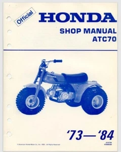 1973-1984 Honda ATC70 Shop Service Manual 106 pages - Bild 1 von 1