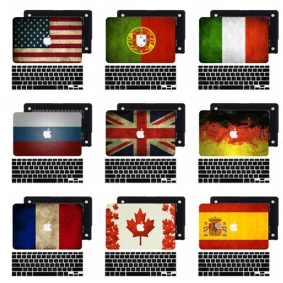 Flag Pattern Rubberized Hard Case Keyboard Cover For Macbook Pro Air 11 13 15 16 - Image 1 of 4