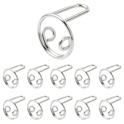 10 x Серебряный латуни ногтей кольцо металла для ногтей искусства декор ювелирных изделий подарок - Изображение 1 из 4