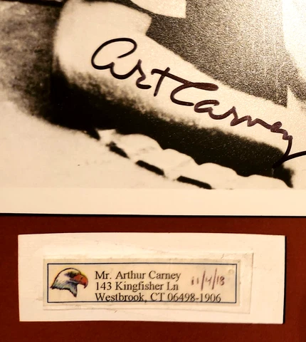 Art Carney - The Honeymooners autograph photo + his actual RETURN ADDRESS LABEL Cover