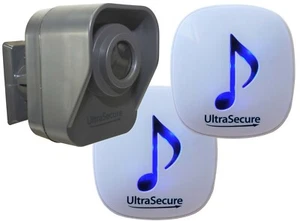 Battery Driveway Alarm - Outdoor Wireless PIR & 2 x Receivers (3-pin UK Model) - Picture 1 of 12