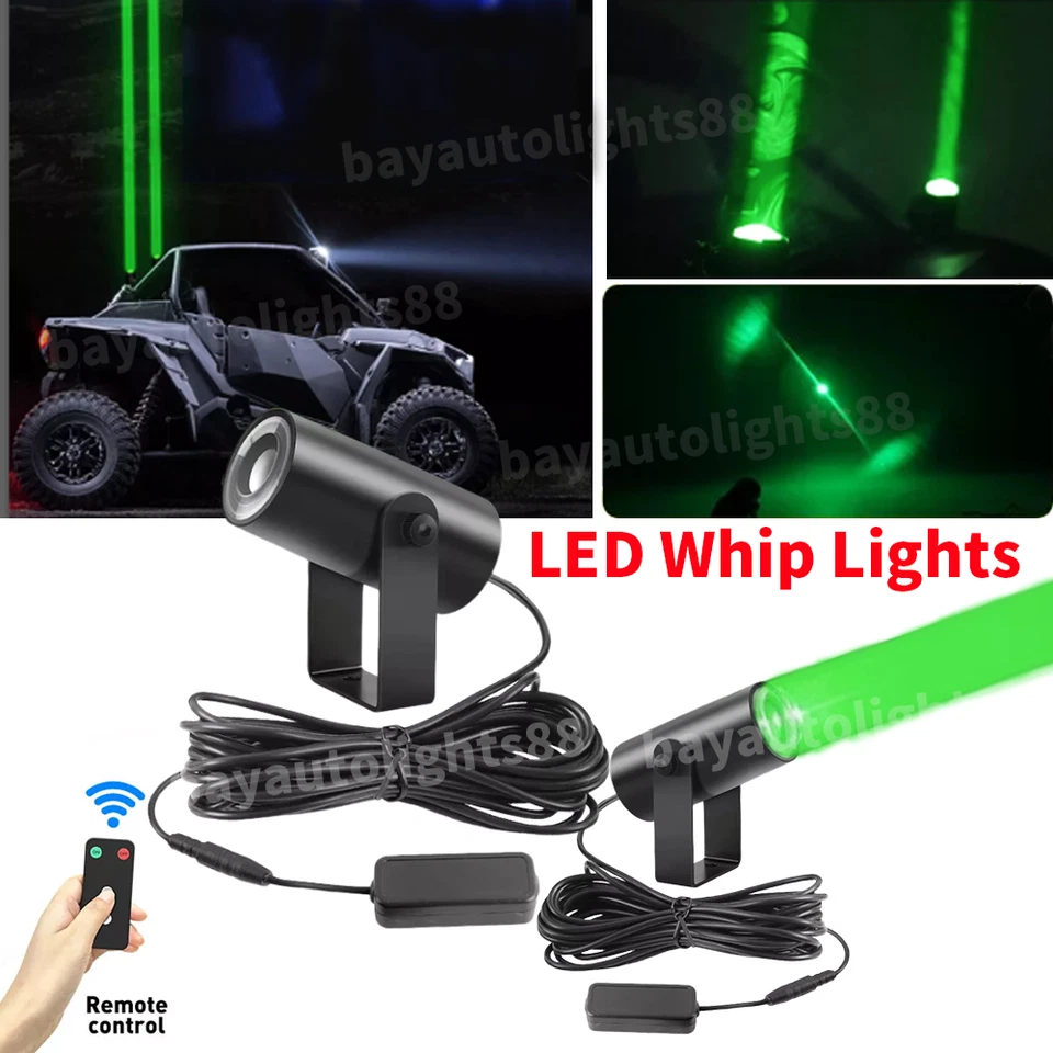 2x Luces LED Láser Verde Látigo Antena Sin Látigo Ajuste ATV UTV Can Am X3 Max 17-25 Foto 1 de 4
