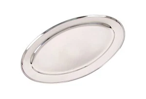 Edelstahl Servierplatte 45cm Buffetplatte Serviertablett Partyplatte Dekotablett - Bild 1 von 1