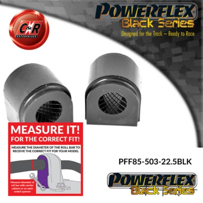 Powerflex Black Frnt Casquillos Arb 22.5mm Para VW Scirocco Mk3 08- - Imagen 1 de 4