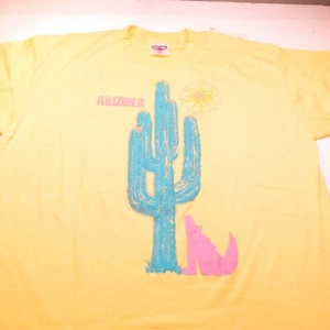 NUEVA CAMISETA DE COLECCIÓN ARIZONA DESIERTO COYOTE CACTUS PUFF ESTAMPADO HINCHADO PARA HOMBRE XL - Imagen 1 de 4
