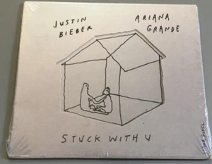 New! JUSTIN BIEBER & ARIANA GRANDE Stuck With U Single CD 2020 - Ships Free - Picture 1 of 2