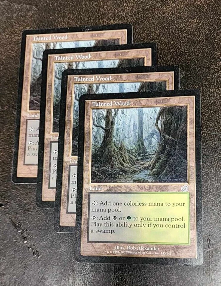 4x Tainted Wood uncommon land cards - Torment - NM/VG - Image 1 of 1