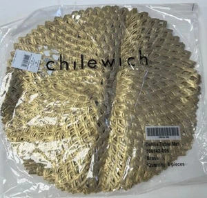 8 X Dahlia Table Mat, 36 x 38cm, Brass, New - Picture 1 of 2