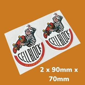Cellblock Santa Cruz 69 Skateboard vinyl Sticker Classic Surf Skate Camper Van - Picture 1 of 1