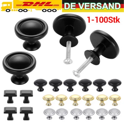 Möbelknöpfe Möbelgriffe Schrankknopf Schublade Knöpfe Möbelknäuf Edelstahl DHL - Bild 1 von 4