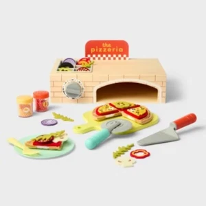 Gigglescape™ Pizza Party Play Set – 57-Piece Pretend Food Toy for Kids Ages 3+ - Picture 1 of 5