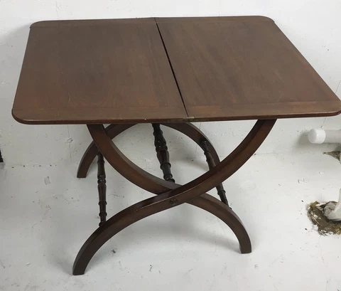 British Colonial Neoclassical Folding Bar Collapsible Table Cover