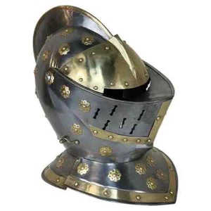 Vintage French Medieval Knight's Helmet in Brass for Best gift - Bild 1 von 19