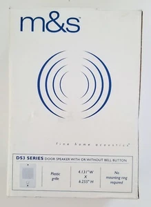 Door Station DS3 Speaker Installed P/B M&S Intercom NEW No Button - Picture 1 of 3