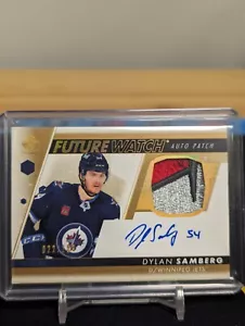 2022-23 SP Authentic Dylan Samberg Future Watch PATCH AUTO Jets RC 022/100 - Picture 1 of 2