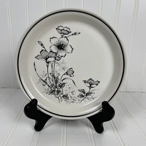 Vintage Carico Casual Collection Illusion 8" Salad Plate 9552 Japan White Black - Picture 1 of 2