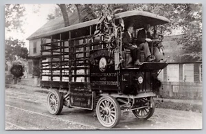 RPPC Columbia elektrischer Lieferwagen, produzieren Restaurant Lieferung UNP Postkarte - Bild 1 von 4