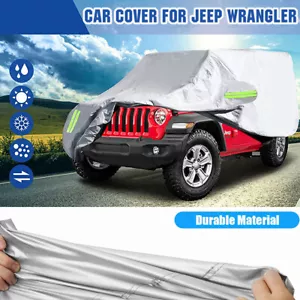 Car Cover For 2 Door Jeep Wrangler CJ YJ TJ JK Jeep Full Cover Sun Waterproof - Picture 1 of 7