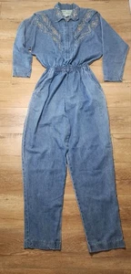 Vintage 80er Jungen blau USA Made Denim Metall Nieten Rock Roll Overall Damen M - Bild 1 von 10