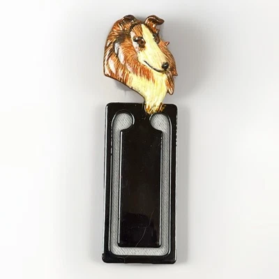 Vintage Bookmark Rough Collie Dog Lassie Handpainted - Image 1 of 4