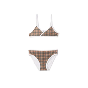 (Kids) Burberry Check Triangle Bikini Archive Beige - Picture 1 of 2