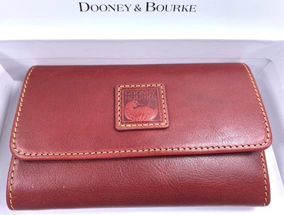Dooney & Bourke Florentine Flap Wallet Bordeaux Color - Image 1 of 4