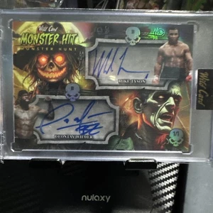 Mike Tyson, Deontay Wilder Wild Card Monster Hit Monster Hunt 1/1 Dual Auto - Picture 1 of 5