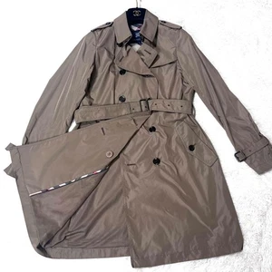 Gabardina de primavera para mujer Burberry London marrón nailon con cinturón forrada de malla #EK ACA - Imagen 1 de 11