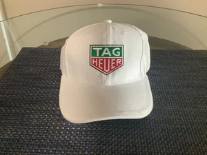 TAG Heuer Neuheit besticktes Logo Baseball Cap Canvas Baumwolle Mütze weiß NEU selten - Bild 1 von 6