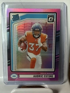 2024 Donruss Pink Optic #335 Audric Estime RC Denver Broncos - Bild 1 von 10