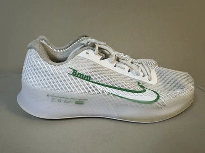 Size 10.5 Men’s NikeCourt Air Zoom Vapor 11 HC White Kelly Green Tennis Sneakers - Image 1 of 4