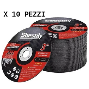 10 PZ DISCO DISCHI DA TAGLIO 76mm PER MINI FLEX SMERIGLIATRICE ELETTRICA DA 3" - Foto 1 di 4