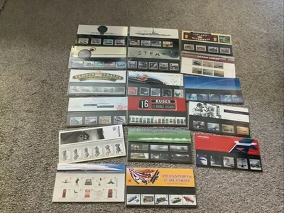 Royal Mail Mint Stamps 17 X Presentation Packs Transport,cars,trains.planes,ship - Image 1 of 3