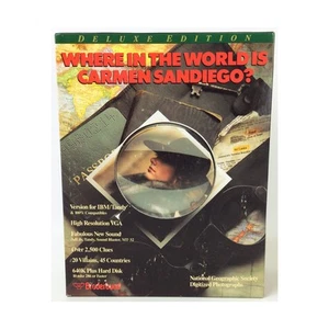 Broderbund Computer Gam Where in the World is Carmen Sandiego? (Deluxe VG/EX - Picture 1 of 1